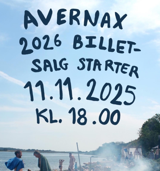 Billetsalg til Avernax 2026 åbner 11. november 2025 kl. 18.00